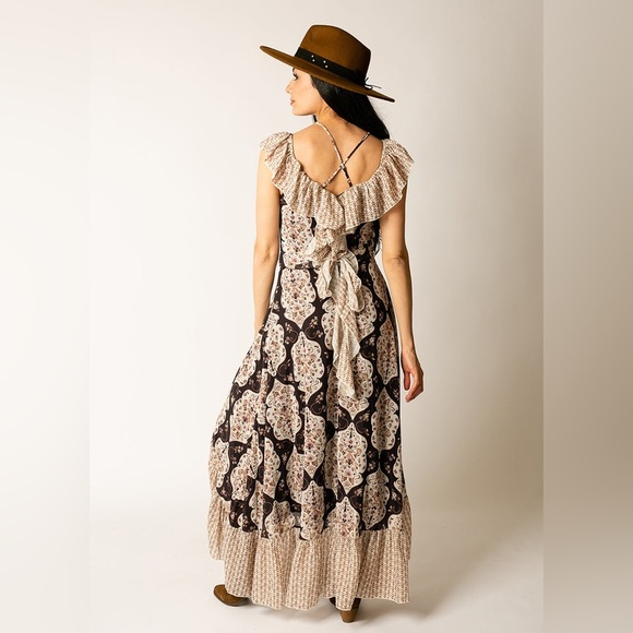 Joyfolie NETTA DRESS IN BLACK BOHO PRINT XXL - Picture 3 of 10